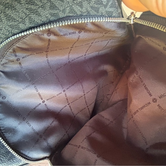 Michael Kors Abbey Large Black Logo Backpack - Picture 6 of 7